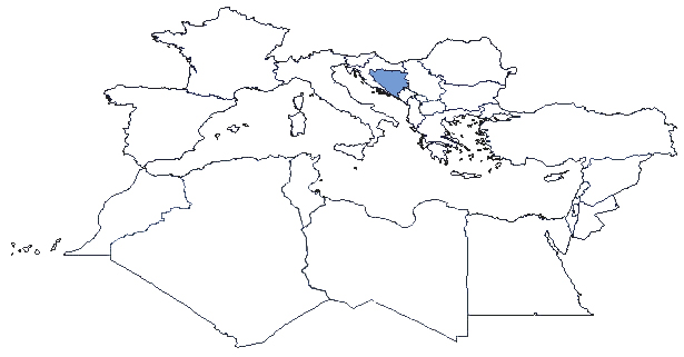 Map of Bosnia Herzegovina